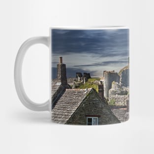 Corfe Castle, Dorset, UK, Over the Village Rooftops Mug